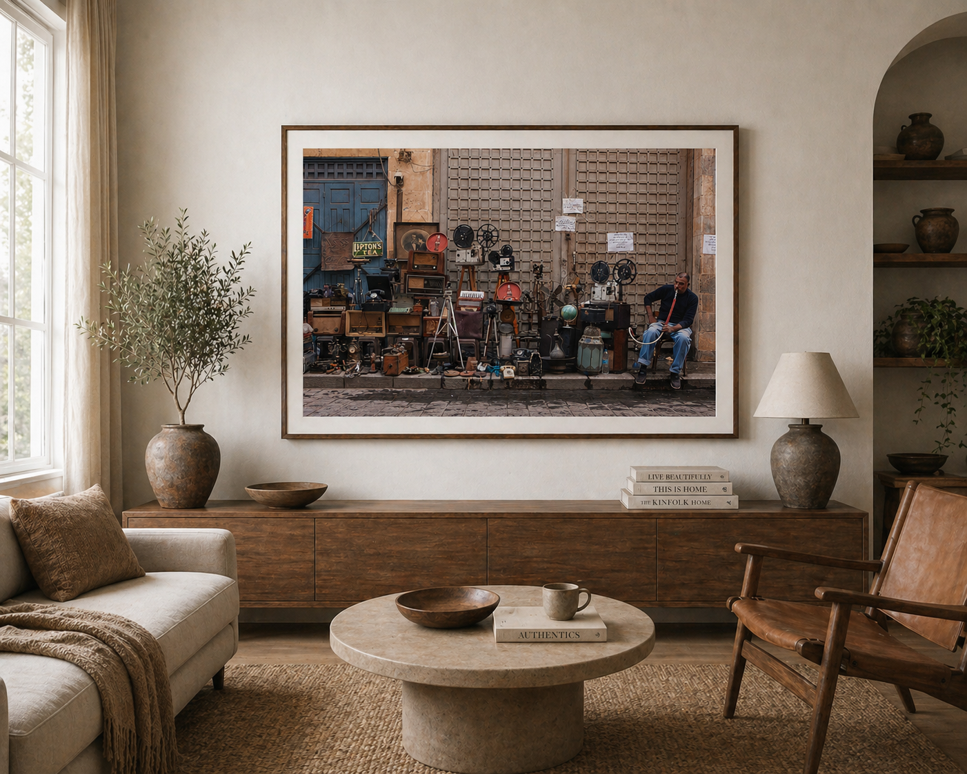 The collector in a room